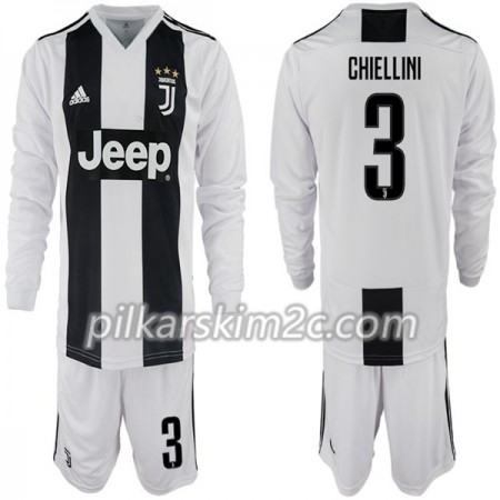 Koszulka Juventus Giorgio Chiellini 3 Dziecięca Główna 2018-2019 - Koszulki Piłkarskie(L/S)